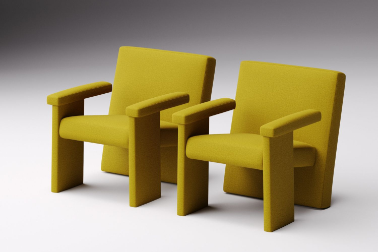 Modularne fotelje u senf žutoj boji kompanije LaCividina